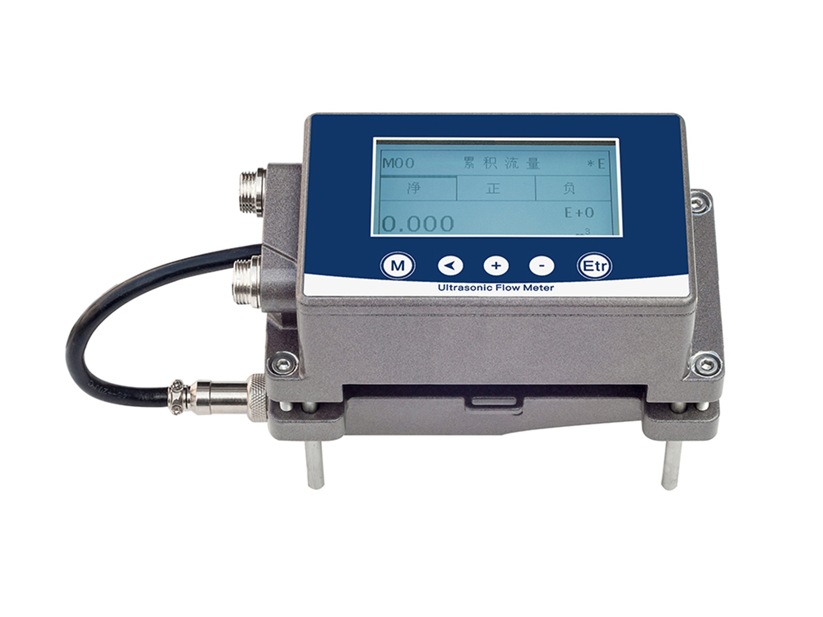 Clamp On Type Ultrasonic Flow Meter Pipe Flow Sensor Direct Flow Measurement